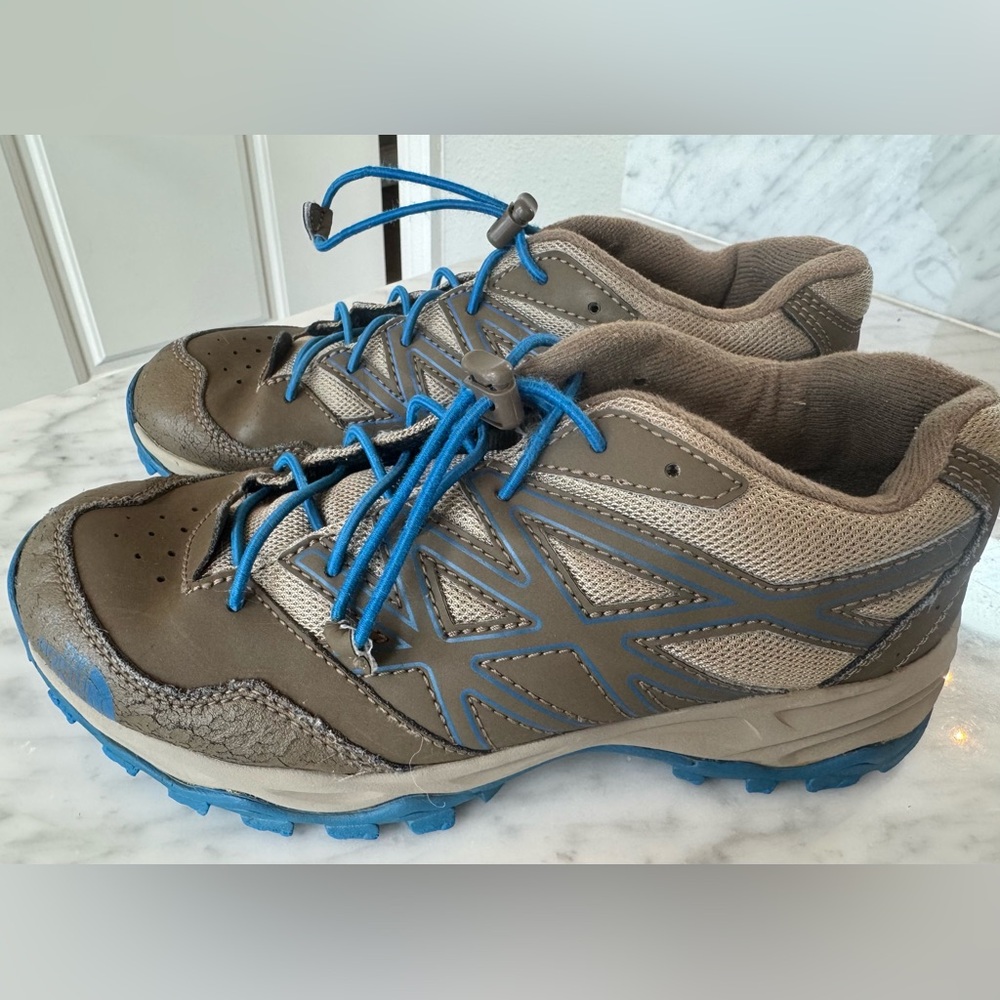The North Face Brown and Blue Hiking Shoes Sz. 7